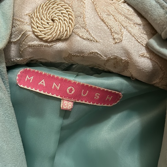 Manoush mint green suede bomber jacket bought in Cannes Size 38 - Picture 4 of 7